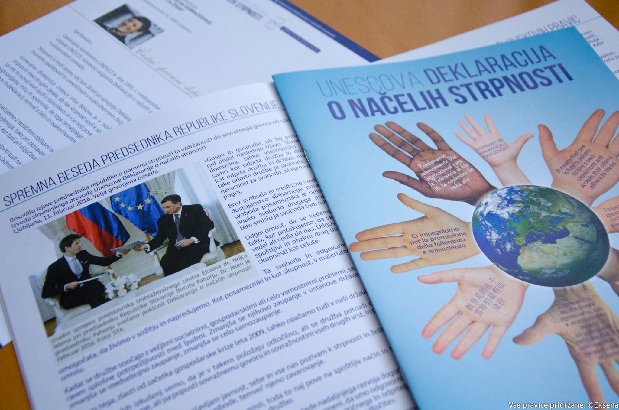 unescova deklaracija o nacelih strpnosti poslana na 1100 naslovov