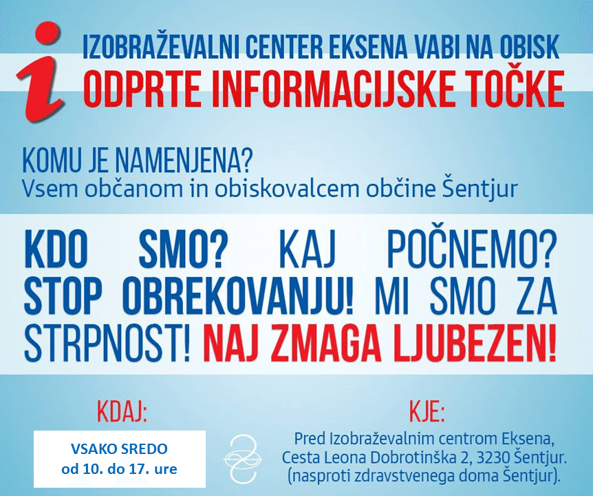 Odprta informacijska točka vsako sredo v Šentjurju